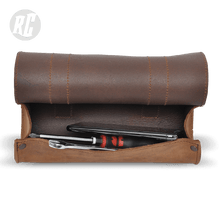 Lade das Bild in den Galerie-Viewer, Ruff Cycles - Werkzeugtasche Leder braun mit werkzeug